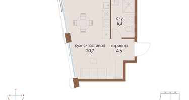 Студия, 30&nbsp;м²