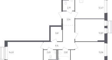 3-к. квартира, 78&nbsp;м²