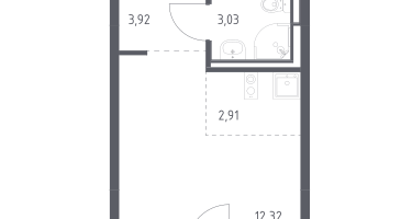 Студия, 22&nbsp;м²