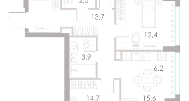 4-к. квартира, 94&nbsp;м²