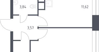 1-к. квартира, 33&nbsp;м²