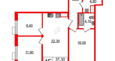 3-к. квартира, 75&nbsp;м²