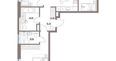 4-к. квартира, 76&nbsp;м²
