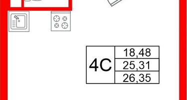 Студия, 25&nbsp;м²