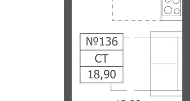 Студия, 18&nbsp;м²