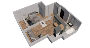 2-к. квартира, 44&nbsp;м²