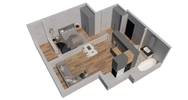 2-к. квартира, 44&nbsp;м²