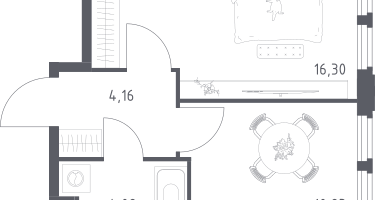 1-к. квартира, 35&nbsp;м²