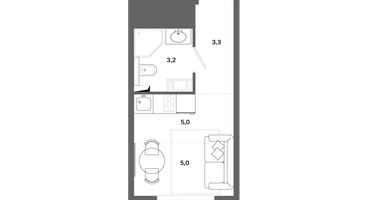 Студия, 16 м²