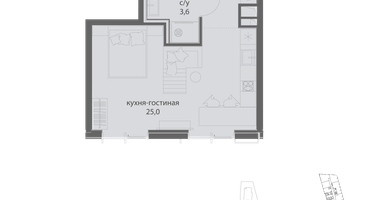 Студия, 33&nbsp;м²