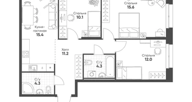 3-к. квартира, 72&nbsp;м²