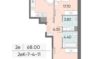Студия, 68&nbsp;м²