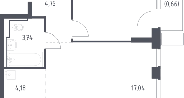 Студия, 41&nbsp;м²