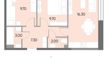 Студия, 48&nbsp;м²
