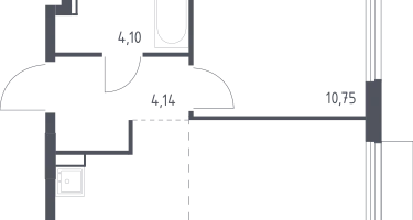 Студия, 35&nbsp;м²