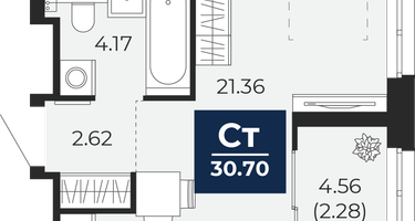 Студия, 28&nbsp;м²