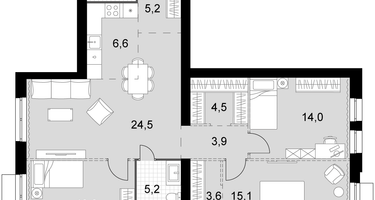 4-к. квартира, 98&nbsp;м²