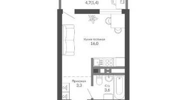 Студия, 24&nbsp;м²