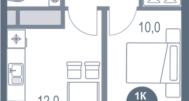 1-к. квартира, 35&nbsp;м²