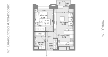 2-к. квартира, 36 м²