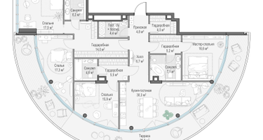 3-к. квартира, 168 м²