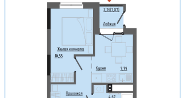 1-к. квартира, 31&nbsp;м²
