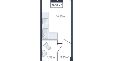 Студия, 23&nbsp;м²