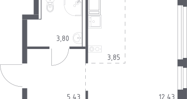 Студия, 25&nbsp;м²