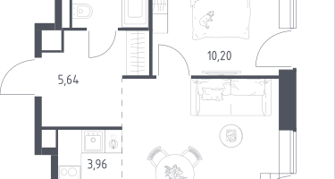 Студия, 40&nbsp;м²