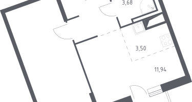 Студия, 42&nbsp;м²