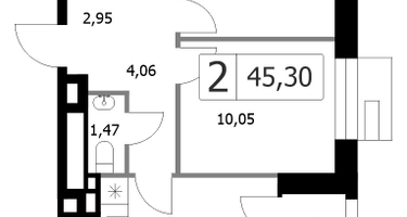 2-к. квартира, 45&nbsp;м²