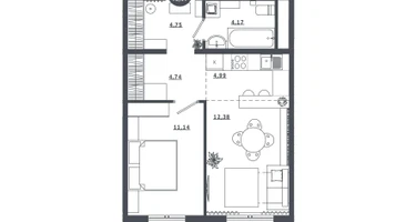 1-к. квартира, 41&nbsp;м²