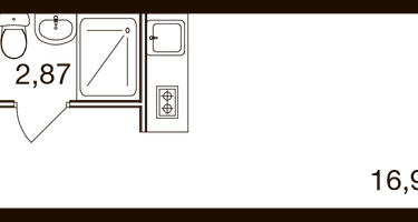 Студия, 19&nbsp;м²