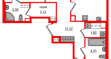 3-к. квартира, 82&nbsp;м²