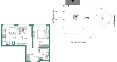Студия, 37&nbsp;м²