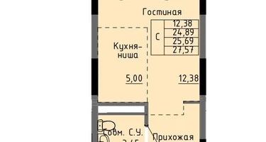 Студия, 25&nbsp;м²