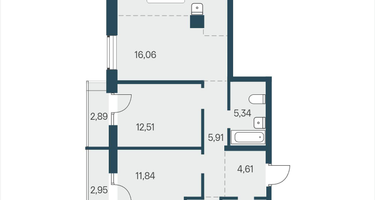 3-к. квартира, 88&nbsp;м²