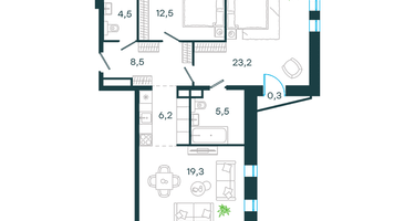 3-к. квартира, 80&nbsp;м²