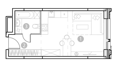 Студия, 31&nbsp;м²