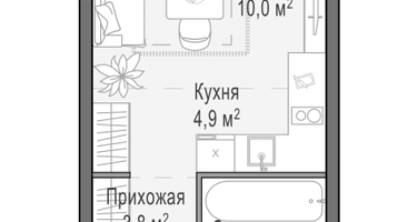 Студия, 22 м²