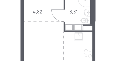 Студия, 25&nbsp;м²