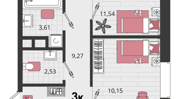 4-к. квартира, 73&nbsp;м²