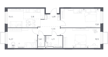 Студия, 80&nbsp;м²