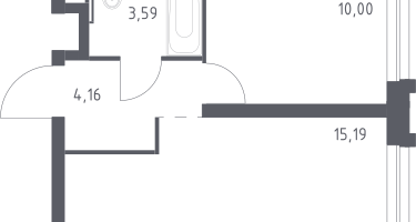 1-к. квартира, 33&nbsp;м²