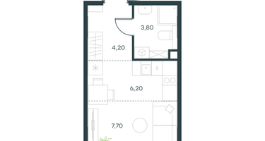 Студия, 21&nbsp;м²