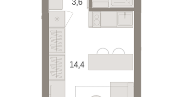 Студия, 24 м²