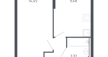 1-к. квартира, 32&nbsp;м²