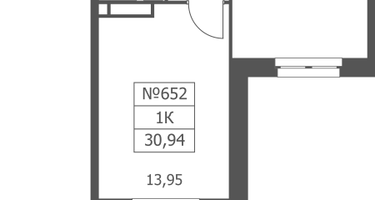 1-к. квартира, 30&nbsp;м²