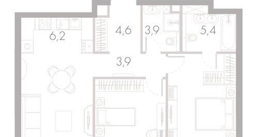 3-к. квартира, 70&nbsp;м²