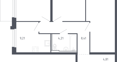 3-к. квартира, 65&nbsp;м²